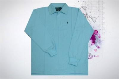 Ralph Lauren long sleeve polo shirt-light blue-No. 754